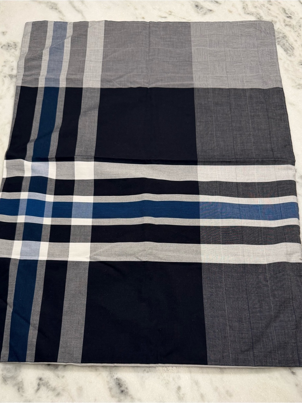 Ink+Ivy Plaid Pillow Shams - Navy, Gray, Black & White